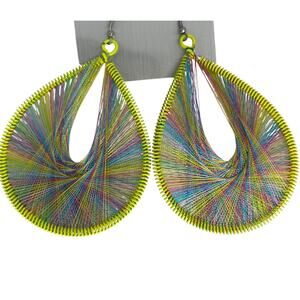 Silver Tone Dreamcatcher Earrings Statement Boho Drop Style Fashion Trendy Chic